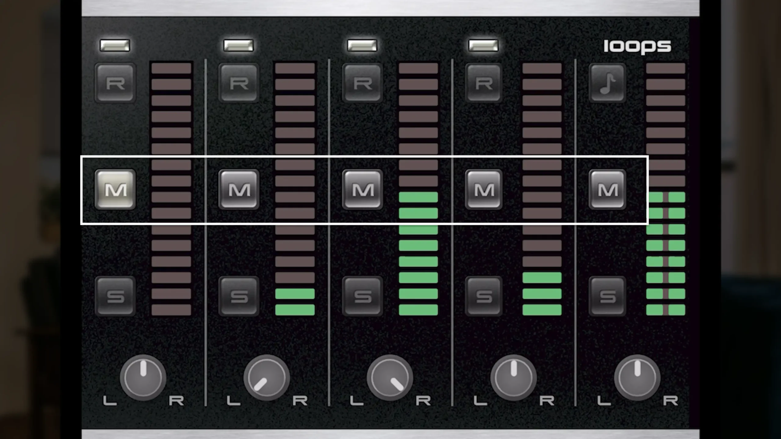 StudioMIni-Mute-buttons Mute buttons - StudioMini app to record music