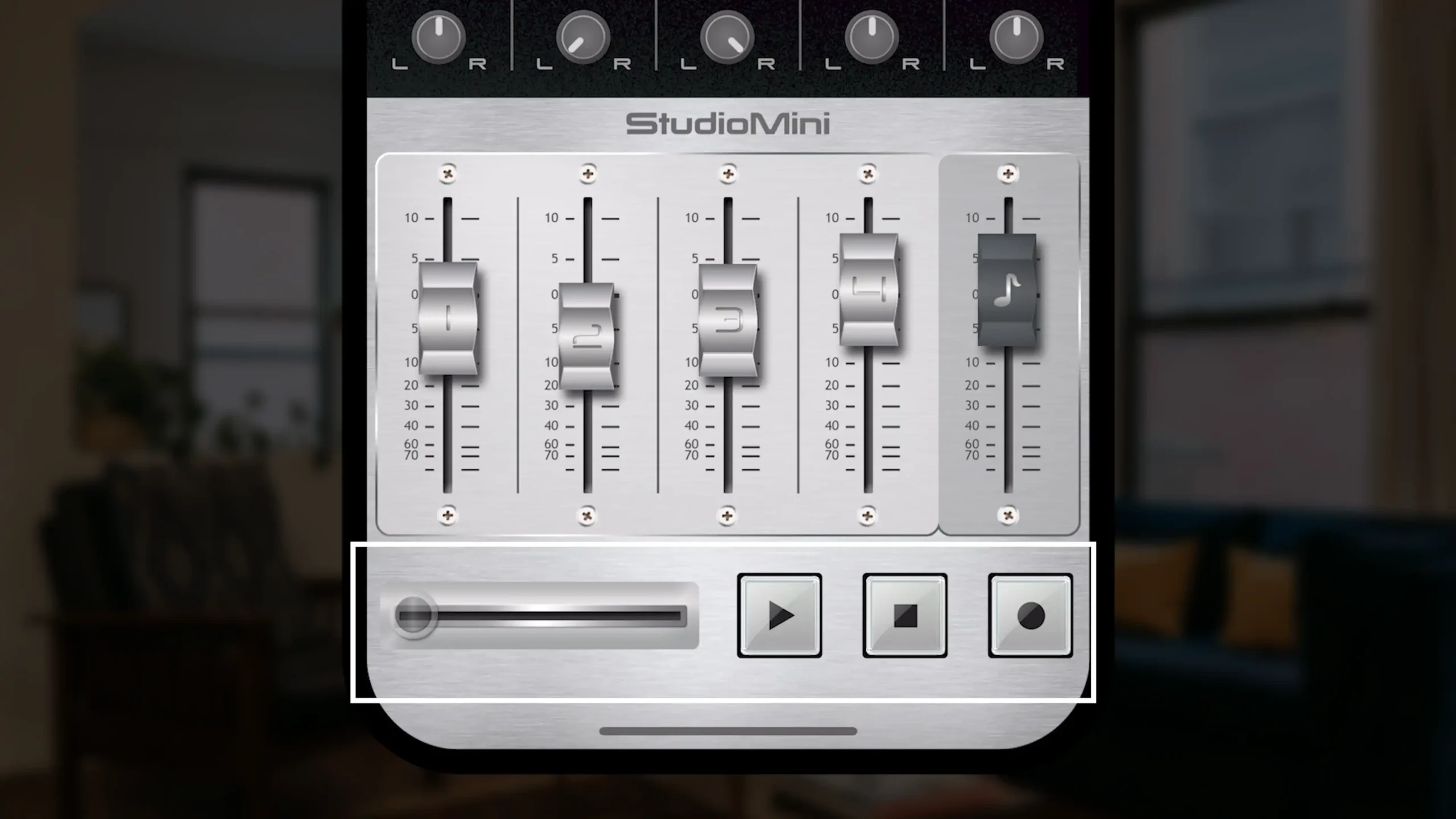 StudioMini-Transport Transport - Studiomini app to record music